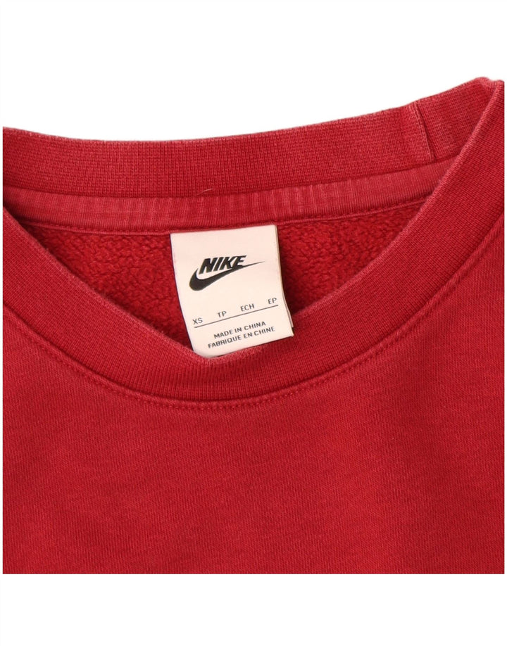 Nike Mens Moletom Jumper XS Algodão Vermelho
