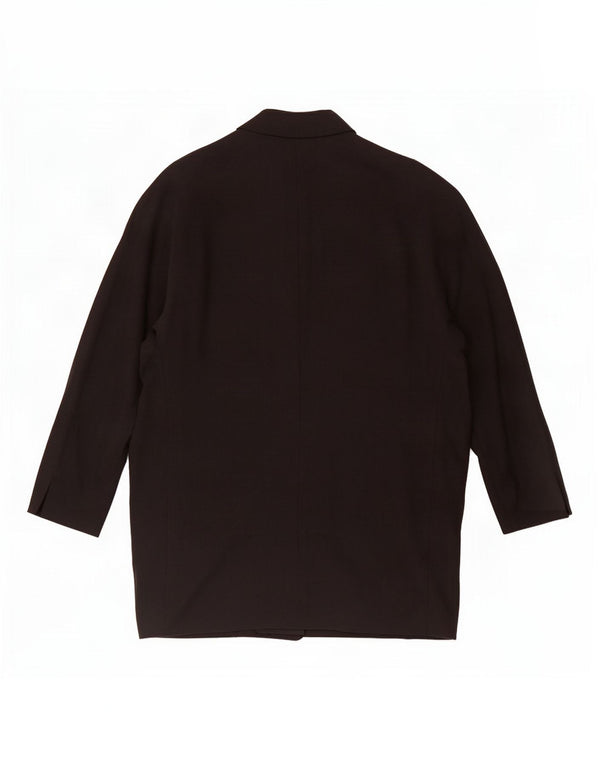 Zara Jaqueta Blazer Feminina Manga 3/4 Aberta Reino Unido 14 Médio Preto Lyocell