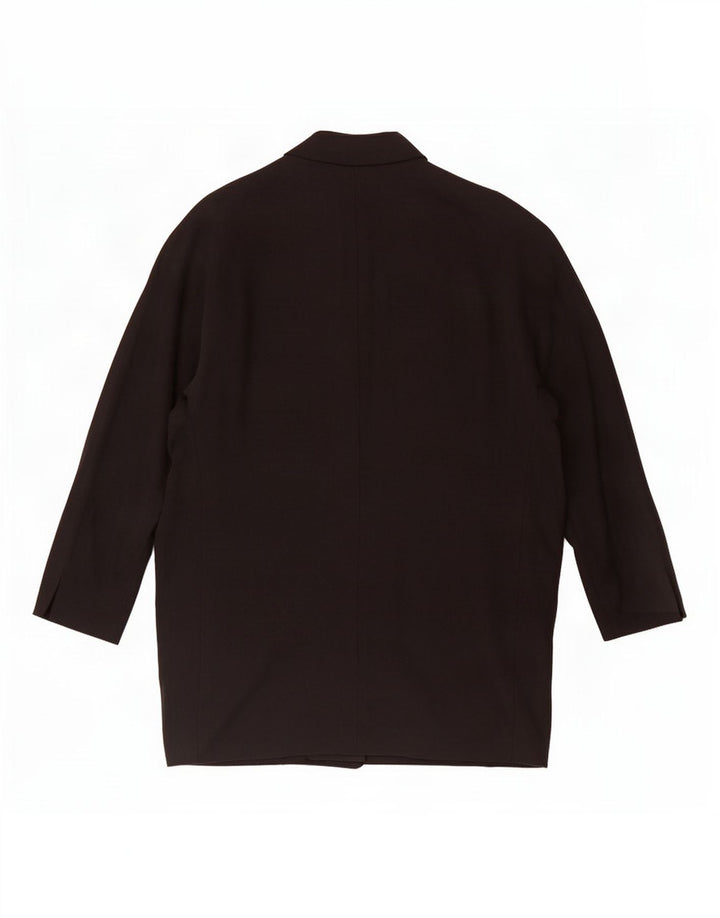 Zara Jaqueta Blazer Feminina Manga 3/4 Aberta Reino Unido 14 Médio Preto Lyocell