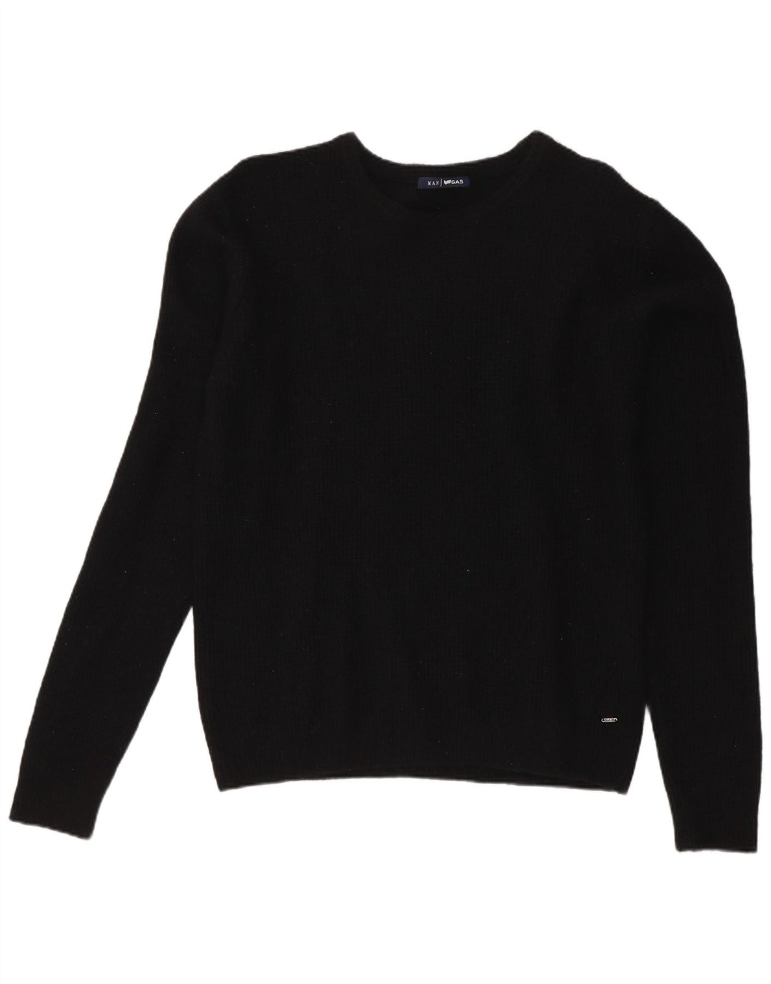 Suéter masculino Gas com gola redonda, preto médio