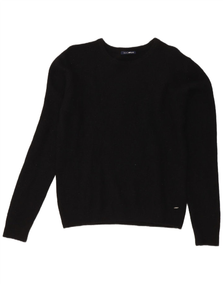 Suéter masculino Gas com gola redonda, preto médio