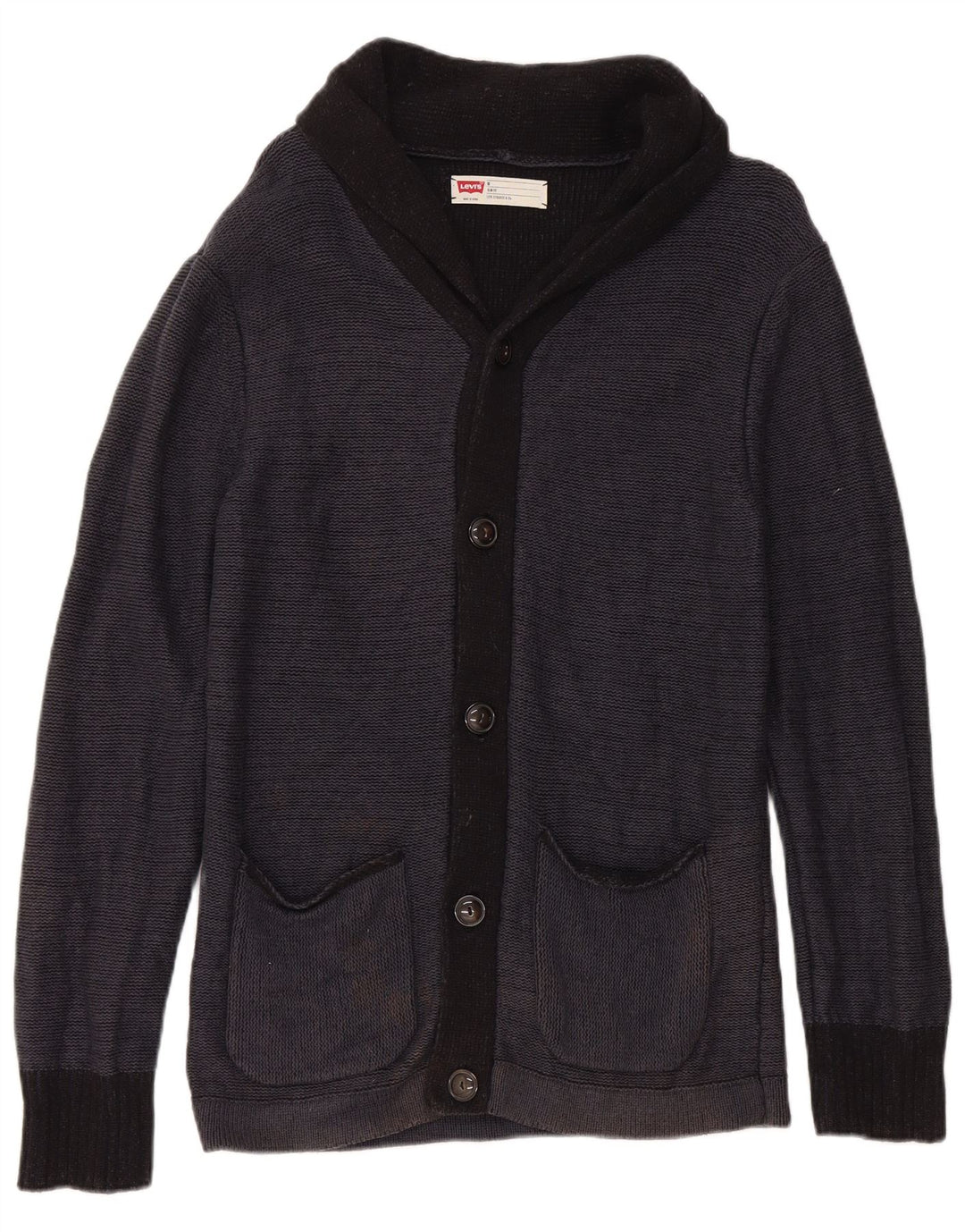 Suéter cardigã masculino slim fit LEVI'S algodão azul marinho médio