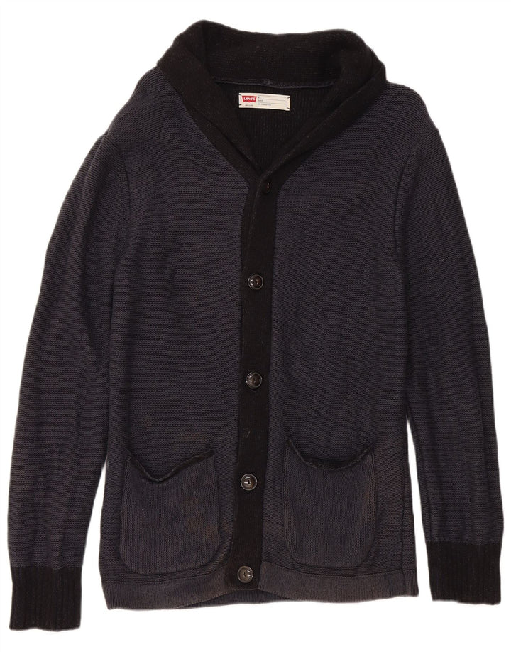 Suéter cardigã masculino slim fit LEVI'S algodão azul marinho médio
