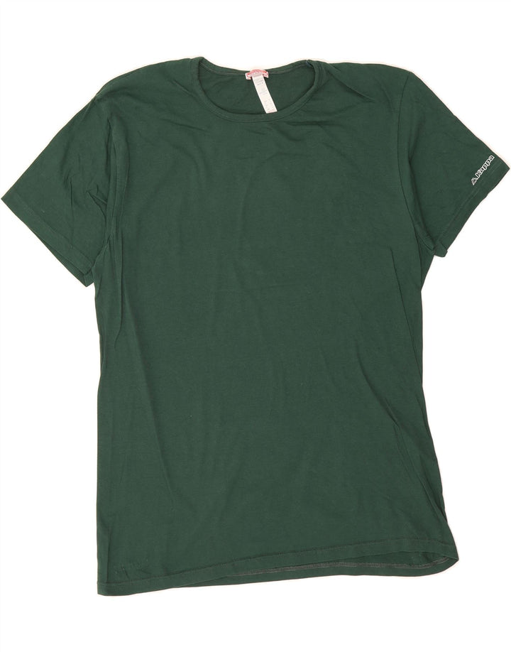 KAPPA Womens T-Shirt Top UK 18 XL Green Cotton Vintage Kappa and Second-Hand Kappa from Messina Hembry 