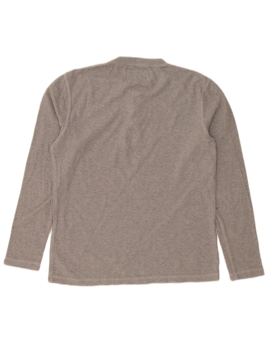 SUPERDRY Camiseta masculina manga comprida cinza médio