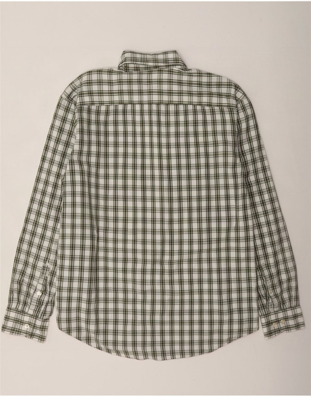 Camisa masculina Tommy Hilfiger grande xadrez verde algodão