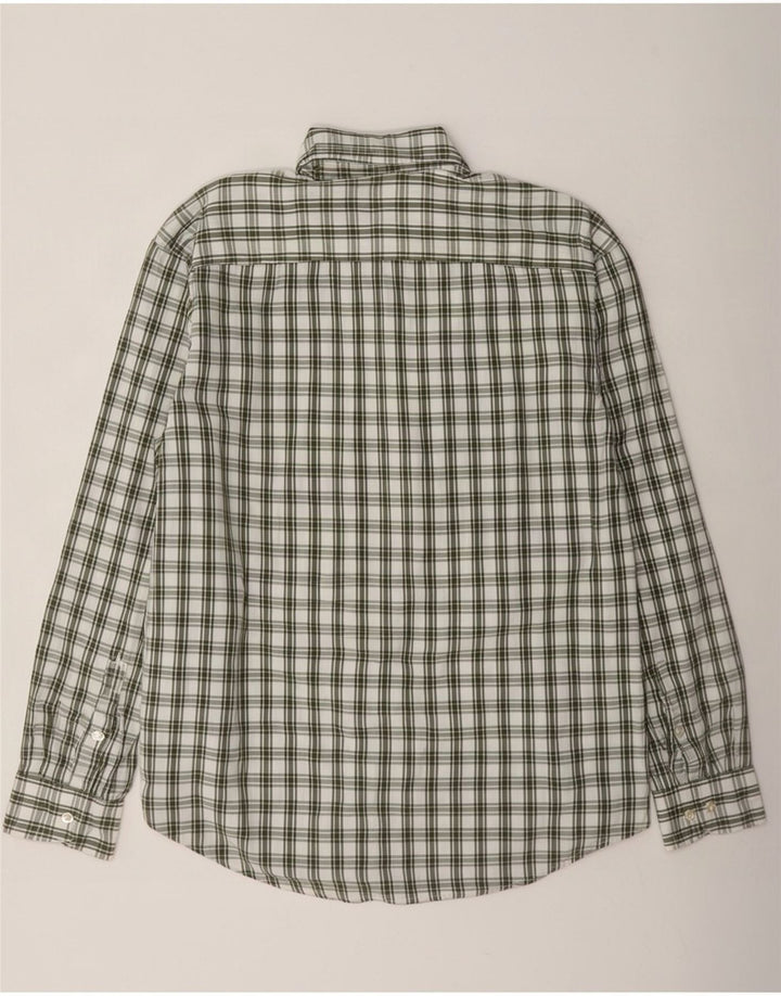 Camisa masculina Tommy Hilfiger grande xadrez verde algodão