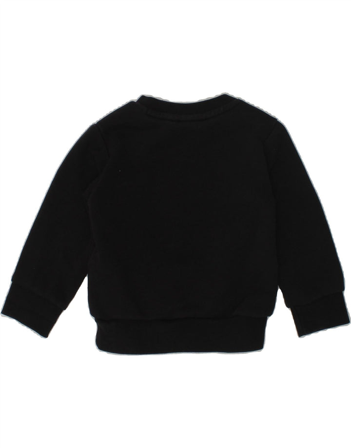 ADIDAS Baby Boys Graphic Sweatshirt Jumper 3-6 Months Black Cotton | Vintage Adidas | Thrift | Second-Hand Adidas | Used Clothing | Messina Hembry 