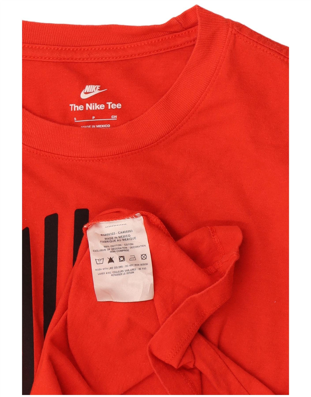 Camiseta Nike masculina gráfica Top pequeno algodão laranja