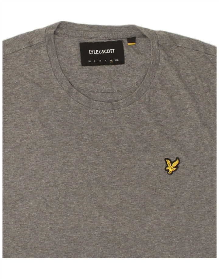 LYLE & SCOTT Womens T-Shirt Top UK 18 XL Grey Cotton Vintage Lyle & Scott and Second-Hand Lyle & Scott from Messina Hembry 