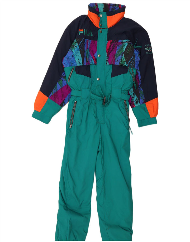 Macacão de esqui gráfico masculino Fila IT 48 Medium Turquesa Colourblock