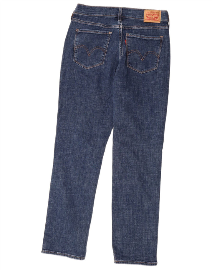 Jeans feminino clássico reto Levi's US 4 pequeno W27 L30 algodão azul