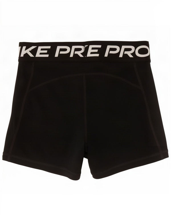 Shorts esportivos gráficos Nike Womens Dri Fit UK 10 pequeno poliéster preto