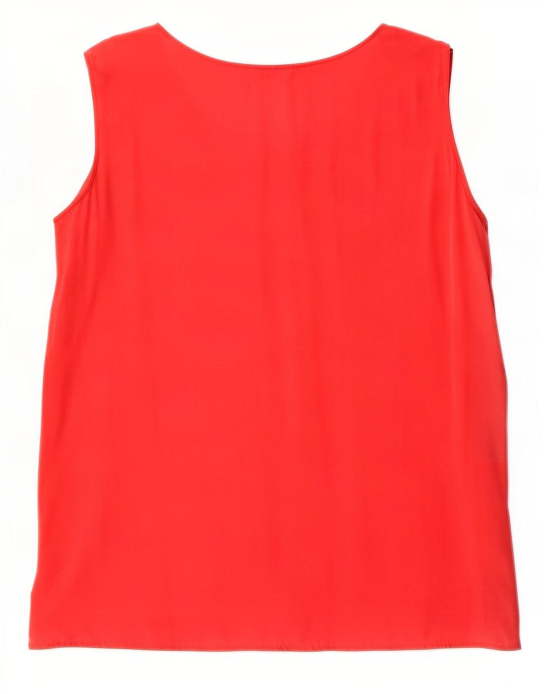 Blusa feminina sem mangas ELENA MIRO Reino Unido 16 grande seda vermelha