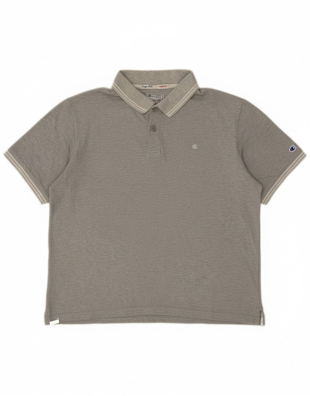 Camisa polo masculina CHAMPION Easy Fit algodão cinza médio