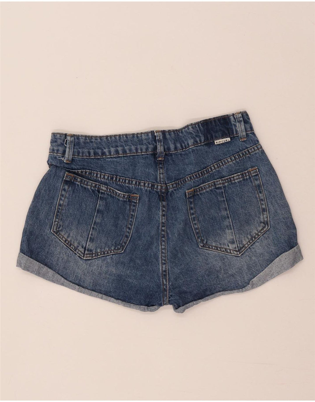 Shorts jeans feminino Rip Curl W28 algodão azul médio