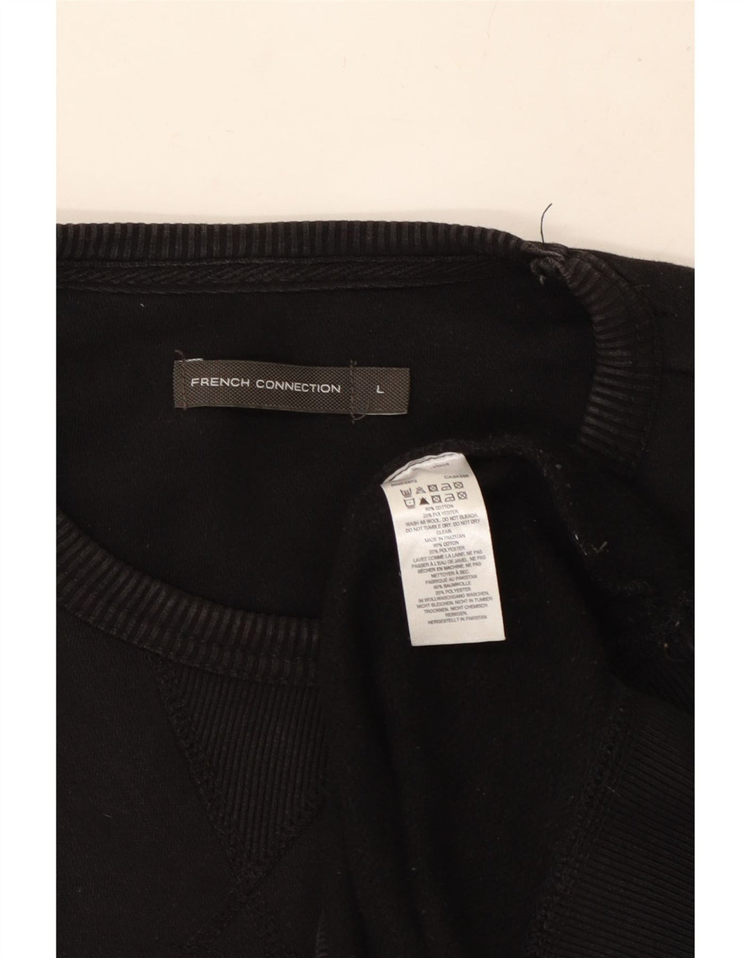 FRENCH CONNECTION moletom masculino jumper grande algodão preto