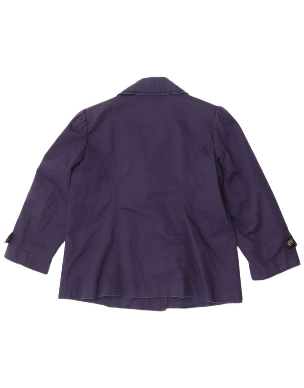 Casaco curto feminino Marks & Spencer Reino Unido 14 médio azul marinho