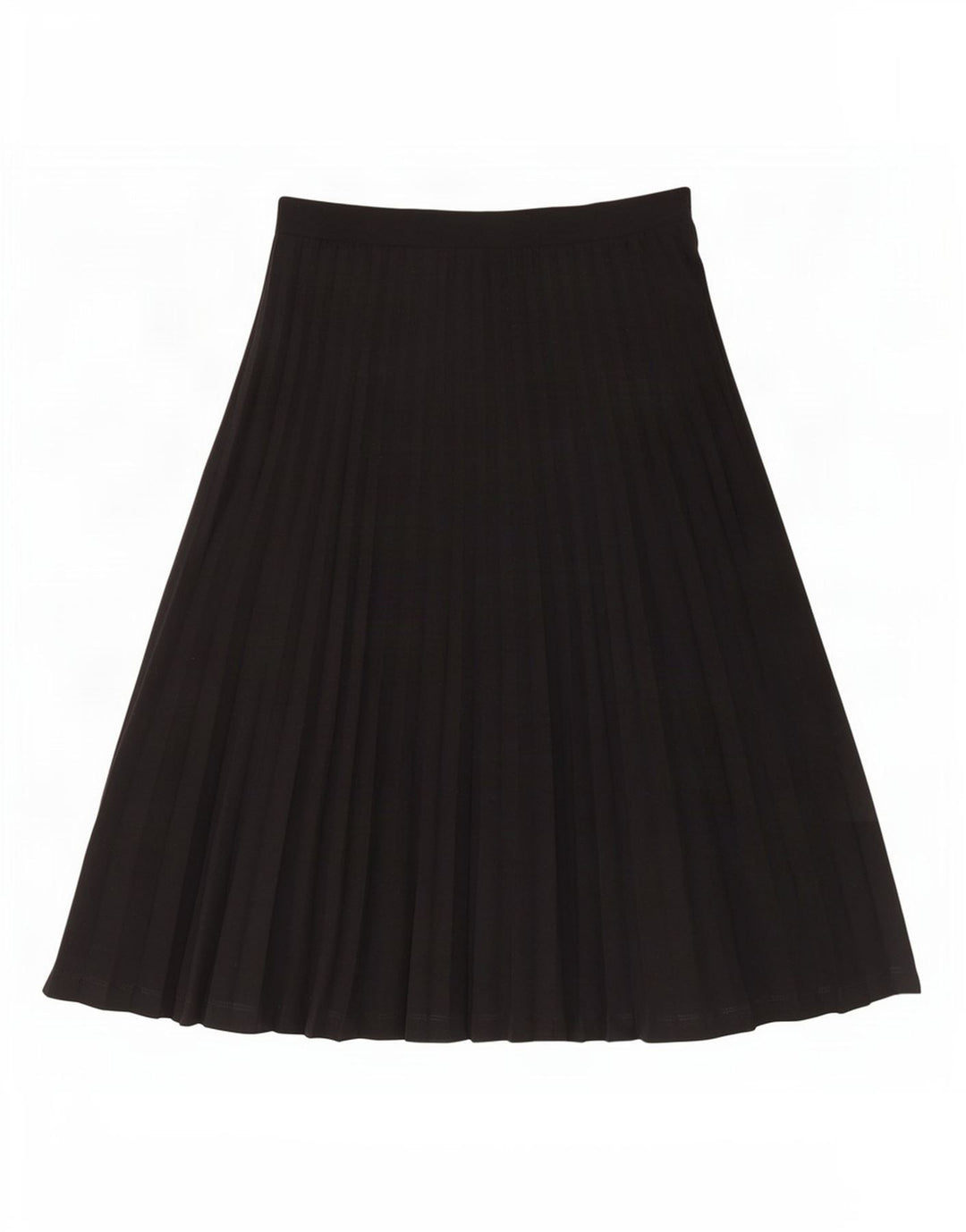 Saia feminina Midi plissada Marks & Spencer Reino Unido 12 Médio W30 Poliéster Preto