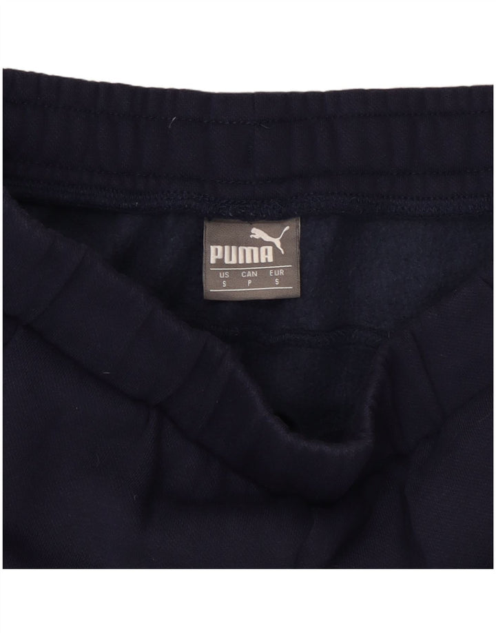 Calça de treino masculina Puma Graphic pequena azul marinho