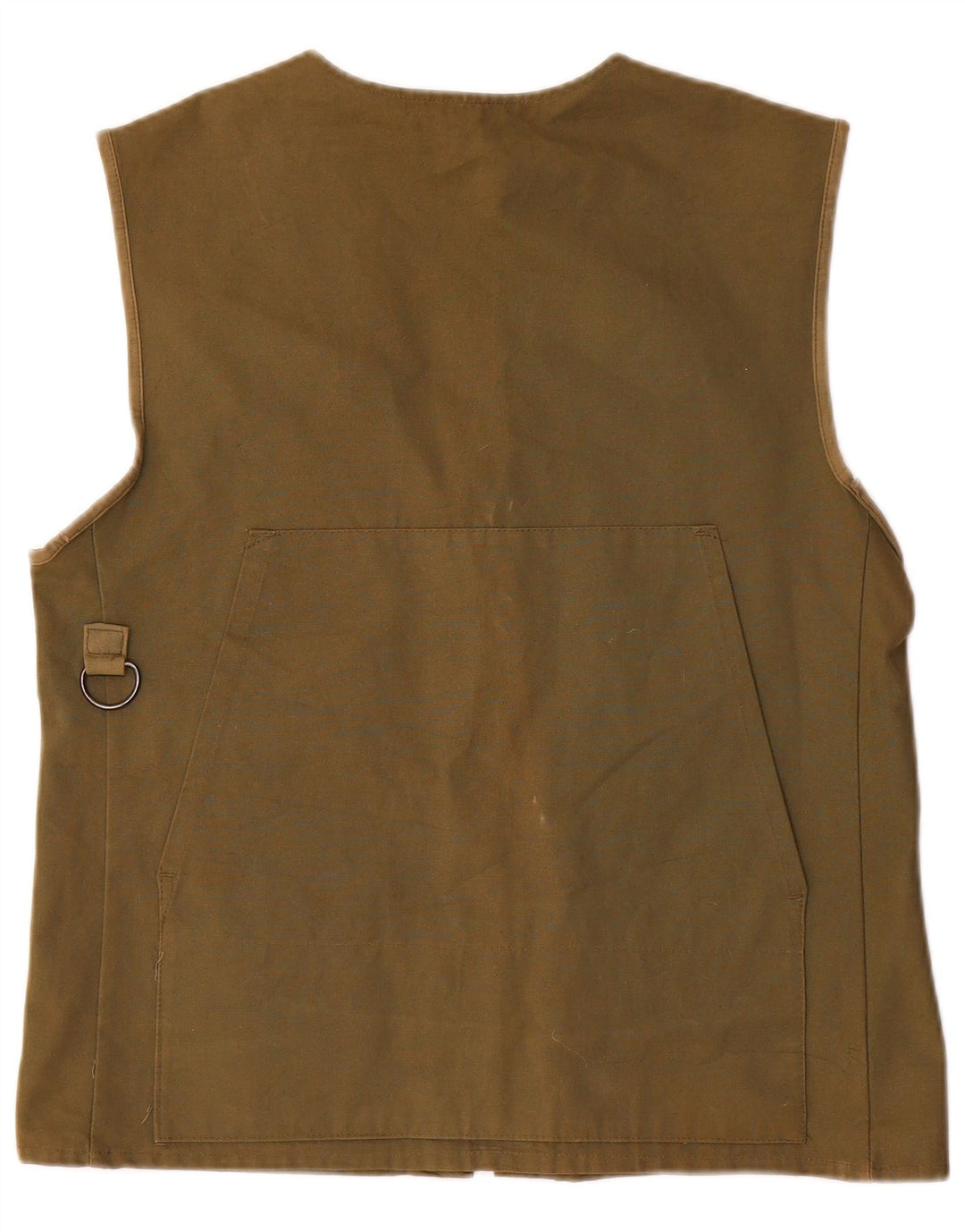 Colete utilitário gráfico masculino vintage UK 36 pequeno cáqui