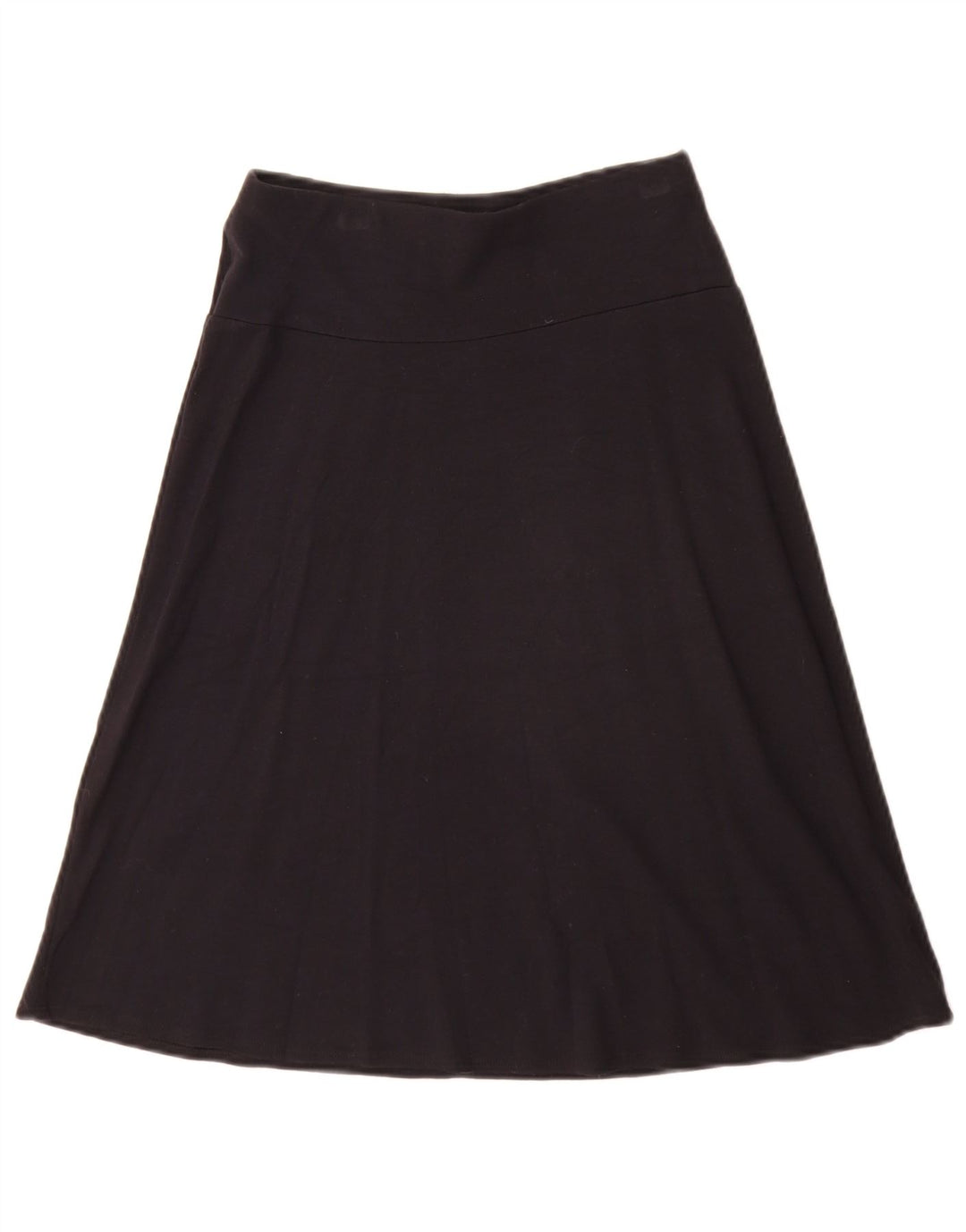 Saia feminina Marks & Spencer A-Line Reino Unido 8 pequena W26 viscose preta