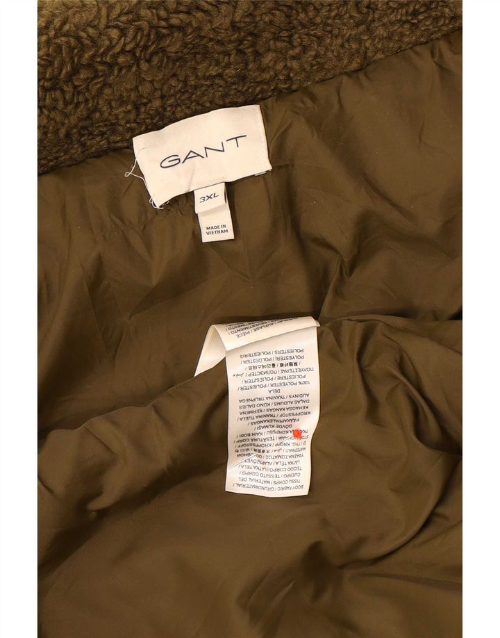 Jaqueta masculina de lã Gant UK 46 3XL poliéster cáqui