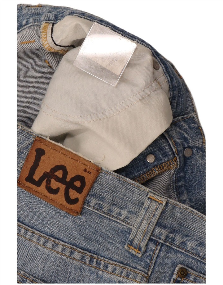 Lee Mens Straight Jeans W33 L36 Azul Algodão