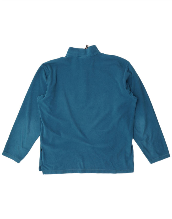 Suéter masculino de lã Jack Wolfskin com zíper e gola UK 36/38 poliéster azul médio