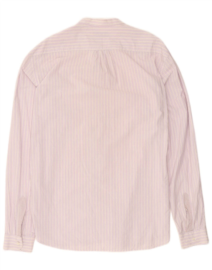 Camisa masculina Ted Baker tamanho 6 2XL algodão listrado rosa
