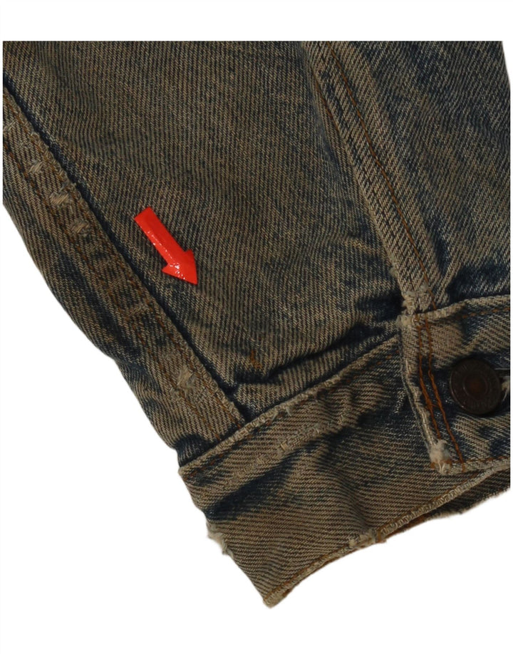 Jaqueta jeans masculina Levi's UK 42 XL azul algodão