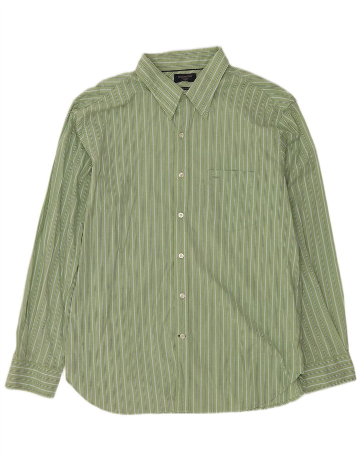 Camisa masculina DOCKERS XL listrada verde algodão