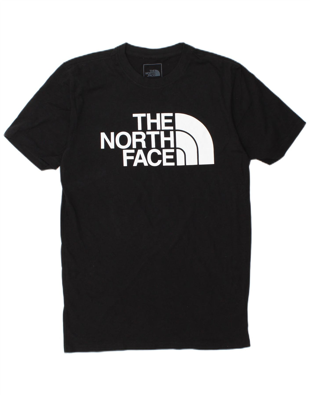 Camiseta gráfica masculina The North Face, top pequeno de algodão preto