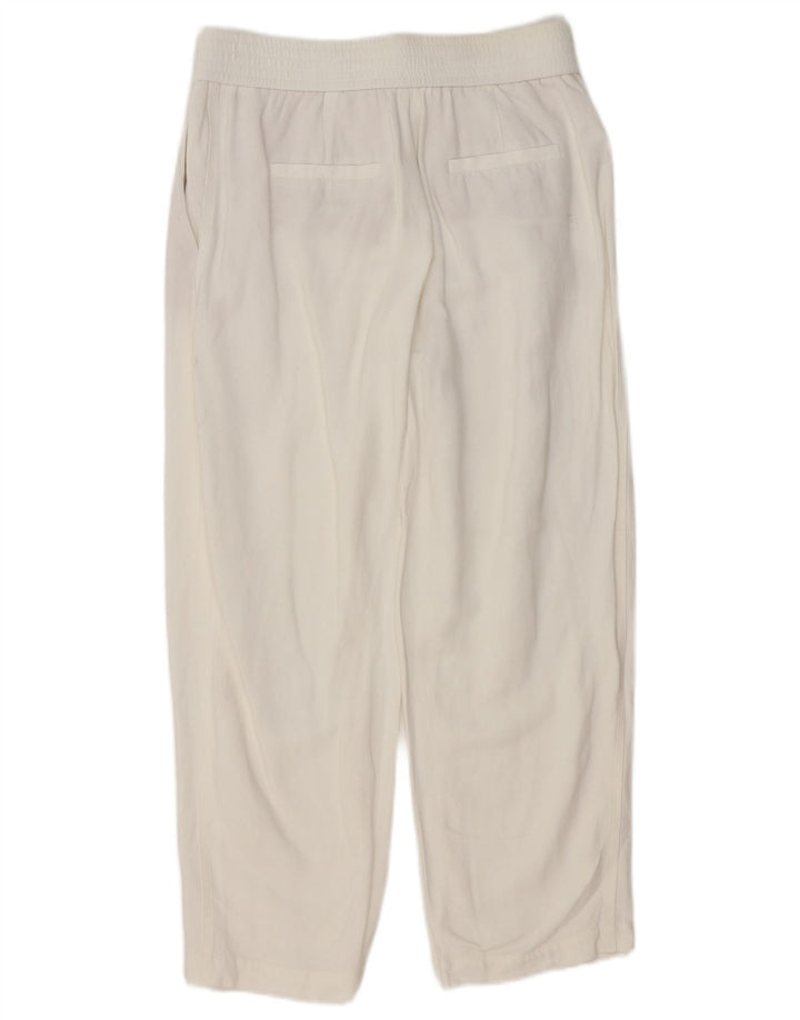 Calça feminina cortada solta MASSIMO DUTTI UE 40 médio W30 L25 branco