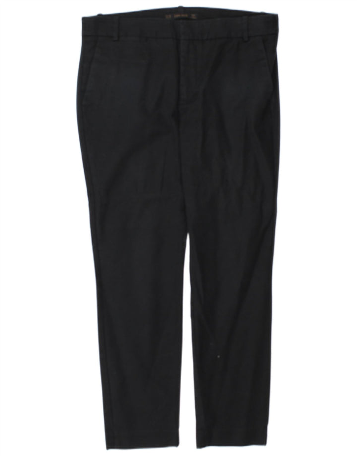 Zara Calça Chino Feminina Slim EU 38 Médio W28 L26 Azul Marinho