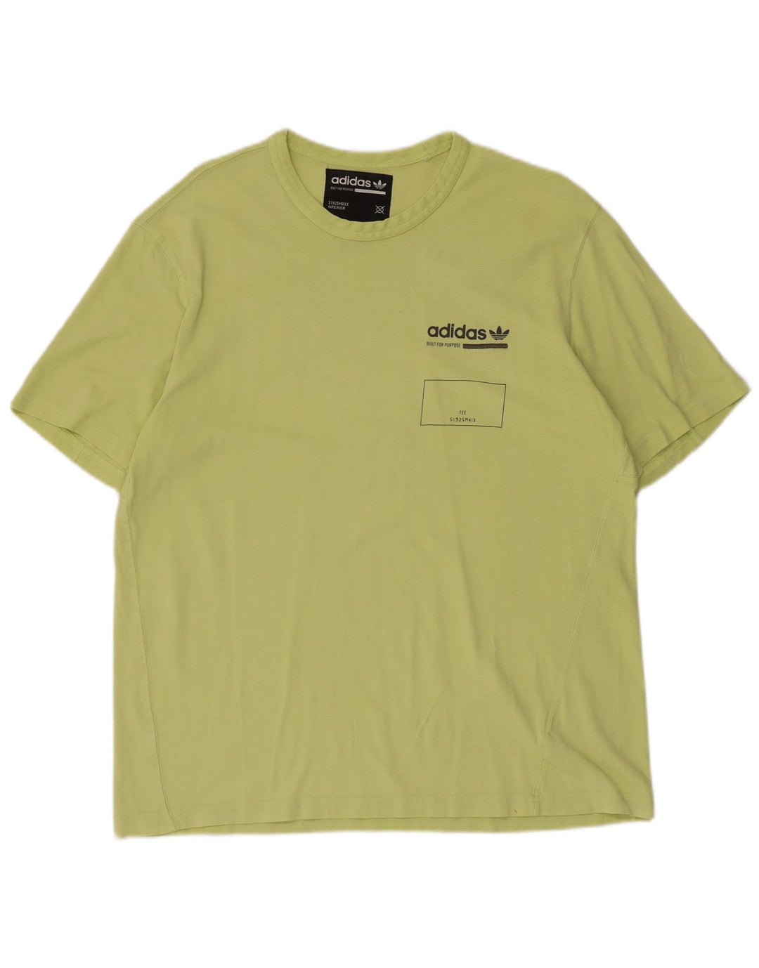 Adidas Mens Camiseta Top Médio Algodão Verde