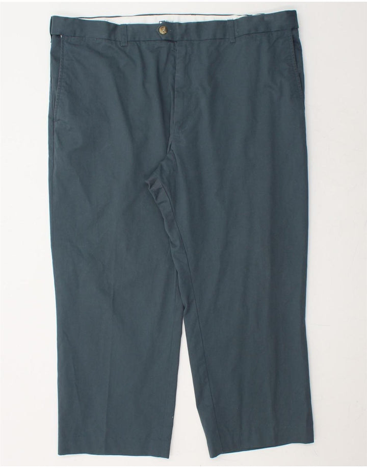 Calça masculina de terno reto MARKS & SPENCER W44 L25 algodão azul