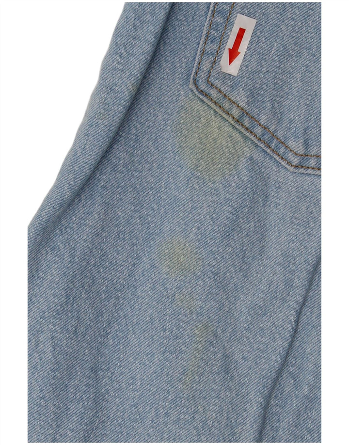 Calça Jeans Levis Feminina 501 Distressed Straight W27 L28 Azul Algodão