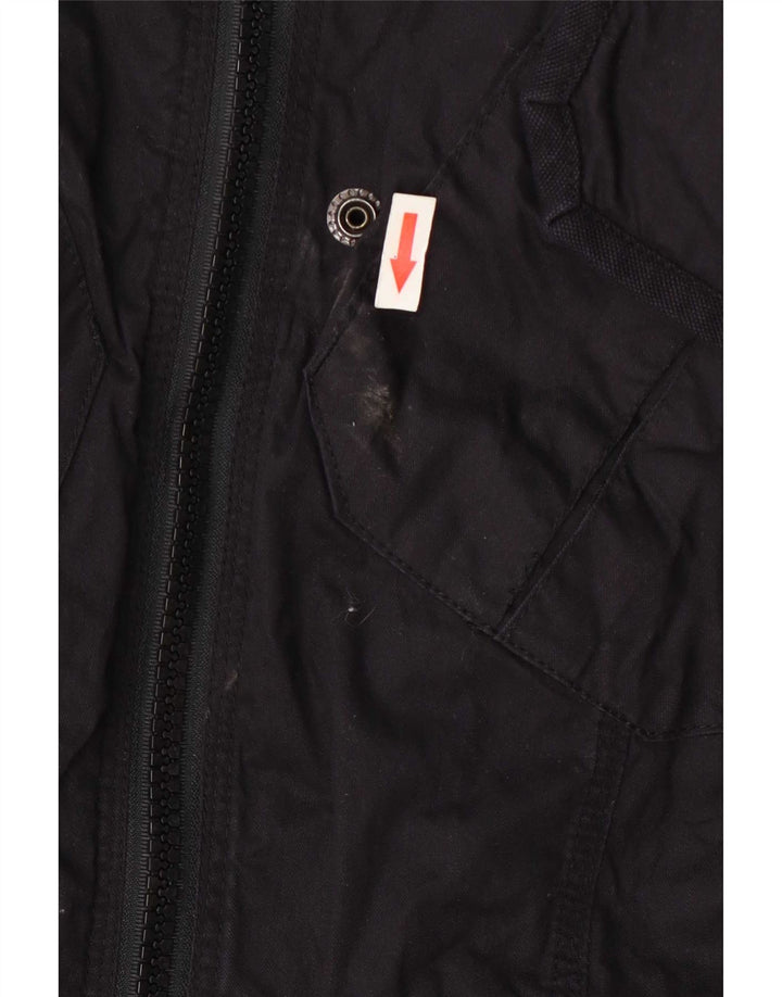 Jaqueta utilitária masculina Superdry UK 38 algodão preto médio