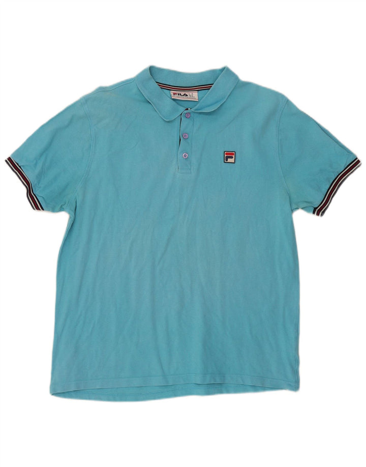 Camisa polo masculina Fila XL azul algodão