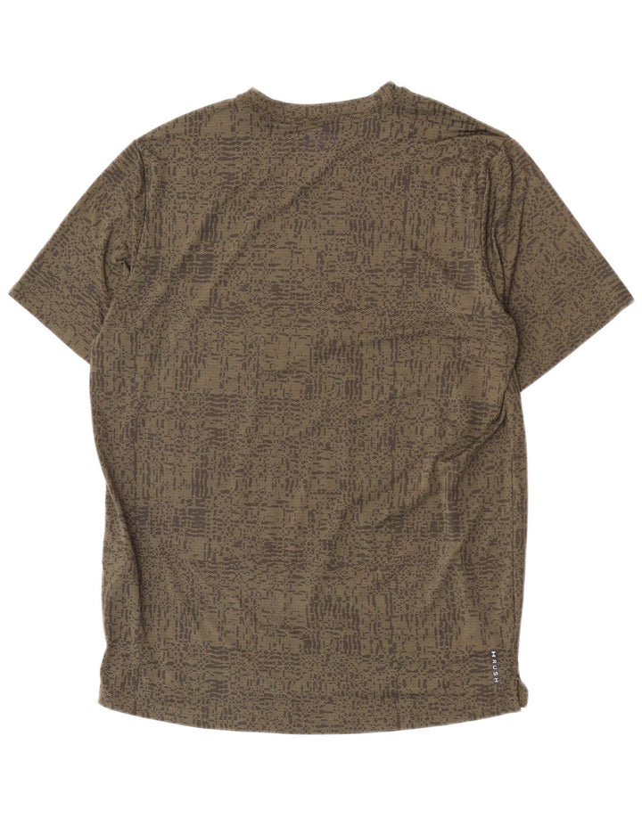Camiseta masculina Under Armour Abstract Pattern Top grande poliéster cáqui