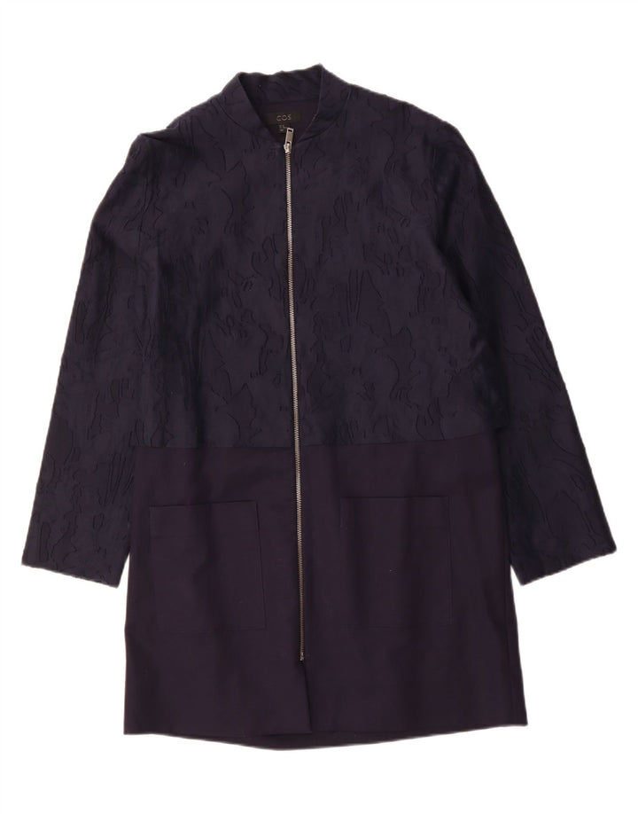 Sobretudo feminino COS EU 40 médio algodão camuflado azul marinho