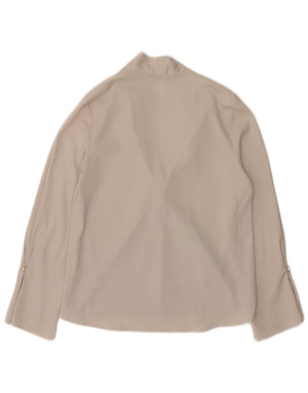 Blusa feminina Zara manga comprida oversized UK 6 XS branco