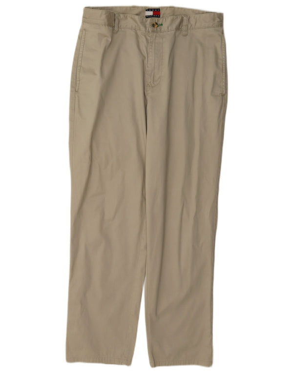 Tommy Hilfiger Calça Chino Masculina Reta W30 L30 Algodão Bege