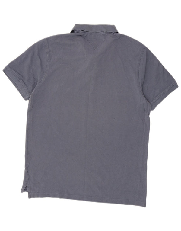 Camisa polo masculina TOMMY HILFIGER Slim Fit XL azul marinho algodão