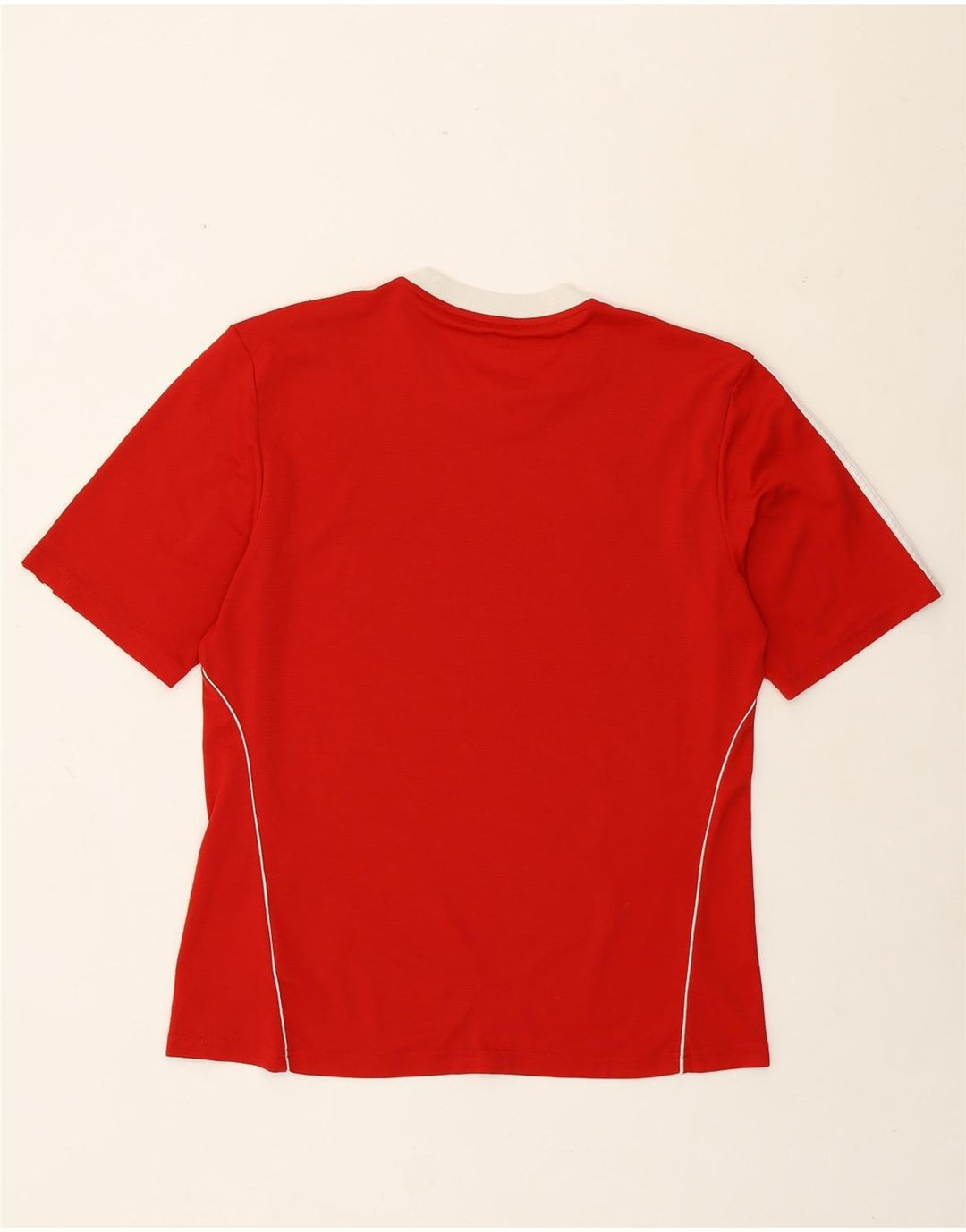 Adidas Mens Climalite Camiseta Top Médio Poliéster Vermelho