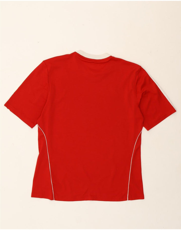 Adidas Mens Climalite Camiseta Top Médio Poliéster Vermelho