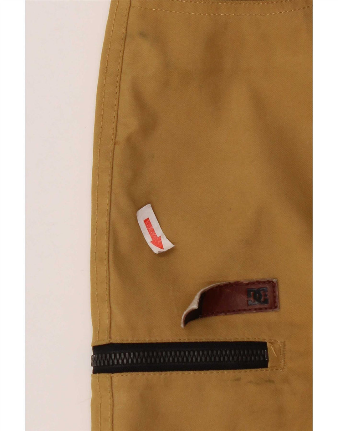 Calça feminina DC Cargo Ski UK 10 pequena bege nylon