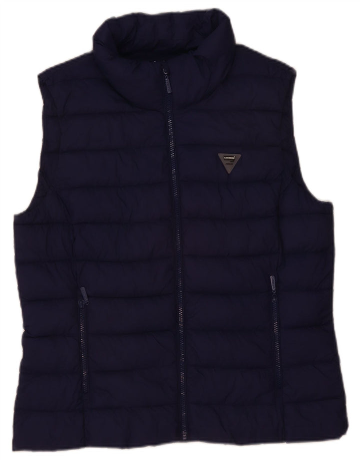 Colete acolchoado feminino Carrera UK 16 grande azul marinho poliamida