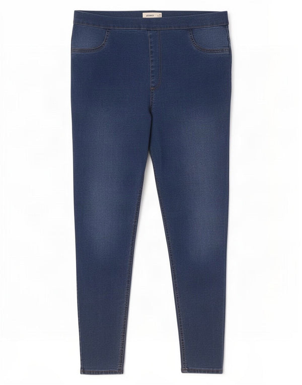 Calça jeans feminina Marks & Spencer UK 16 grande W34 L28 azul algodão